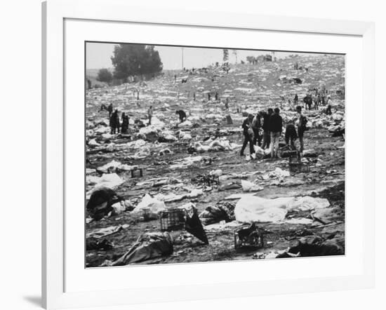 Litter of Woodstock Music Festival-null-Framed Photographic Print