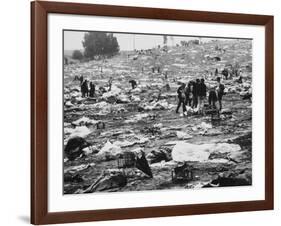 Litter of Woodstock Music Festival-null-Framed Photographic Print