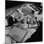 Littered Desk in Study Belonging to Albert Einstein-Ralph Morse-Mounted Photographic Print