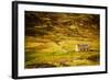 Little Abandoned Stone House in a Middle of a Mountain in the Cairngorms, Scotland, Uk.-pink candy-Framed Photographic Print