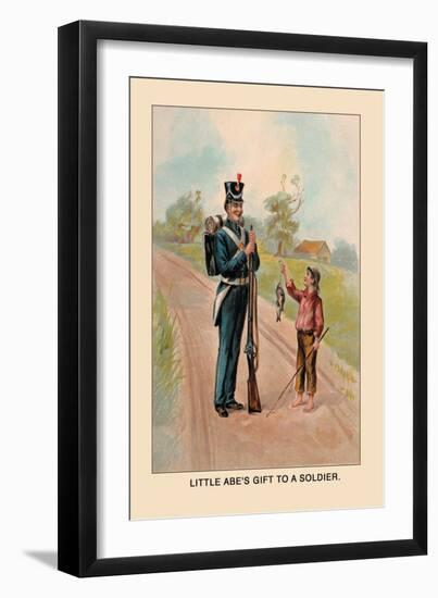 Little Abe's Gift to a Soldier-Harriet Putnam-Framed Art Print