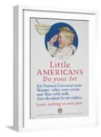 Little Americans Do Your Bit Poster-null-Framed Giclee Print