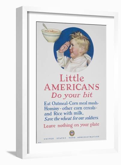 Little Americans Do Your Bit Poster-null-Framed Giclee Print