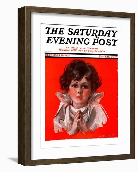 "Little Angel," Saturday Evening Post Cover, December 19, 1925-Neil Hott-Framed Giclee Print