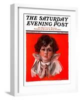 "Little Angel," Saturday Evening Post Cover, December 19, 1925-Neil Hott-Framed Giclee Print