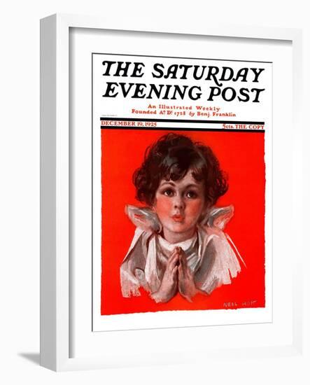 "Little Angel," Saturday Evening Post Cover, December 19, 1925-Neil Hott-Framed Giclee Print