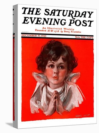 "Little Angel," Saturday Evening Post Cover, December 19, 1925-Neil Hott-Stretched Canvas