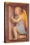 Little angel worshipping, by Bernardino Luini, 16th Century, fresco, cm 49,8 x 33,5 - Italy, Lombar-Bernardino Luini-Stretched Canvas