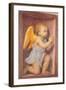 Little angel worshipping-Bernardino Luini-Framed Art Print