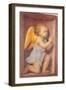 Little angel worshipping-Bernardino Luini-Framed Art Print