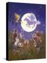 Little Animals Looking at the Moon-Judy Mastrangelo-Stretched Canvas