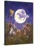 Little Animals Looking at the Moon-Judy Mastrangelo-Stretched Canvas