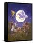 Little Animals Looking at the Moon-Judy Mastrangelo-Framed Stretched Canvas