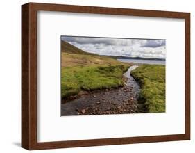 Little Ayre, burn, red sand and granite beach and rocks, Muckle Roe Island, Scotland-Eleanor Scriven-Framed Photographic Print