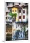 Little Balcony on Ponte Vecchio-George Oze-Framed Premium Photographic Print