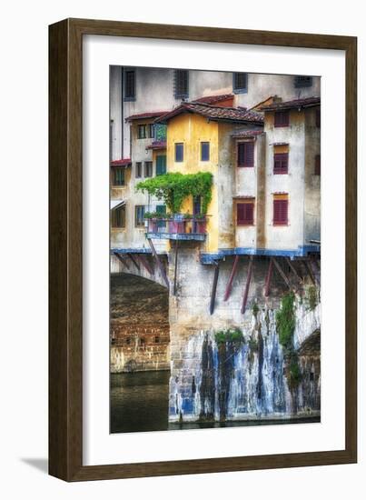 Little Balcony on Ponte Vecchio-George Oze-Framed Photographic Print