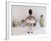 Little Ballerina in Pink with Dolls-Nora Hernandez-Framed Giclee Print