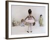 Little Ballerina in Pink with Dolls-Nora Hernandez-Framed Giclee Print