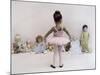 Little Ballerina in Pink with Dolls-Nora Hernandez-Mounted Giclee Print