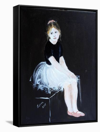 Little Ballet Dancer 2015-Susan Adams-Framed Stretched Canvas
