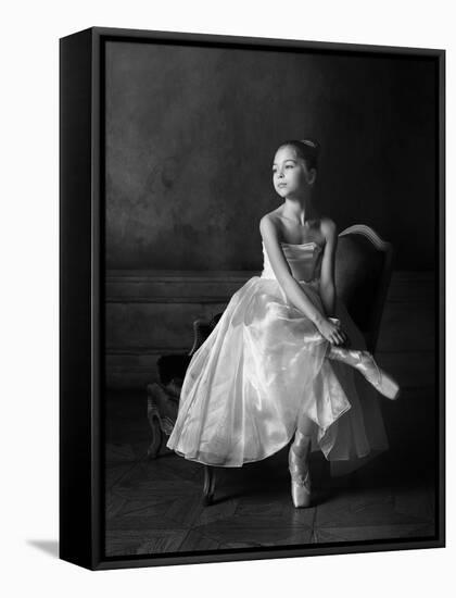 Little ballet star-Victoria Ivanova-Framed Stretched Canvas
