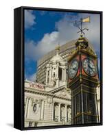 Little Ben Clock Tower, Victoria Palace Theatre, Victoria, London, England, United Kingdom-Charles Bowman-Framed Stretched Canvas