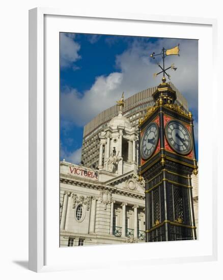 Little Ben Clock Tower, Victoria Palace Theatre, Victoria, London, England, United Kingdom-Charles Bowman-Framed Photographic Print