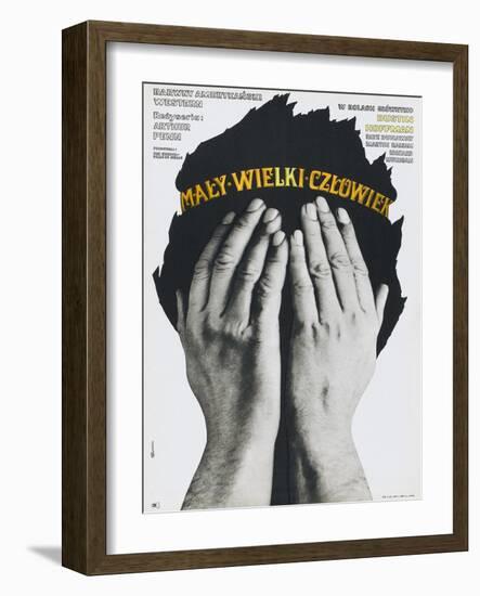 Little Big Man, (aka Maly Wielki Czlowiek), Polish poster, Dustin Hoffman, 1970-null-Framed Art Print