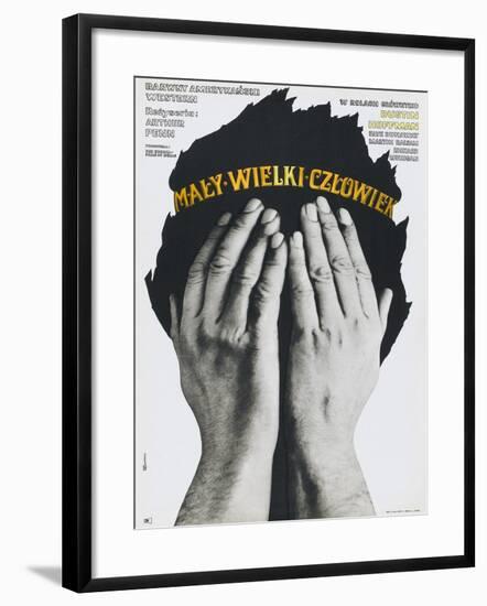 Little Big Man, (aka Maly Wielki Czlowiek), Polish poster, Dustin Hoffman, 1970-null-Framed Art Print