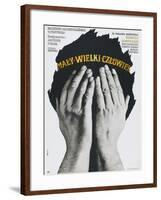 Little Big Man, (aka Maly Wielki Czlowiek), Polish poster, Dustin Hoffman, 1970-null-Framed Art Print