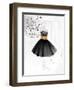 Little Black Gold Dress-OnRei-Framed Art Print