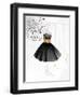 Little Black Gold Dress-OnRei-Framed Art Print