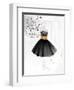 Little Black Gold Dress-OnRei-Framed Art Print