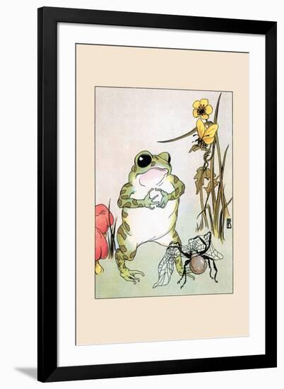 Little Black Spider Offers Lace-Frances Beem-Framed Art Print