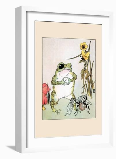 Little Black Spider Offers Lace-Frances Beem-Framed Art Print