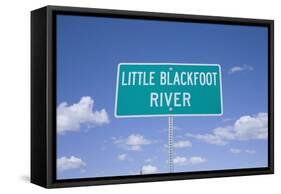 Little Blackfoot River Road Sign-Joseph Sohm-Framed Stretched Canvas