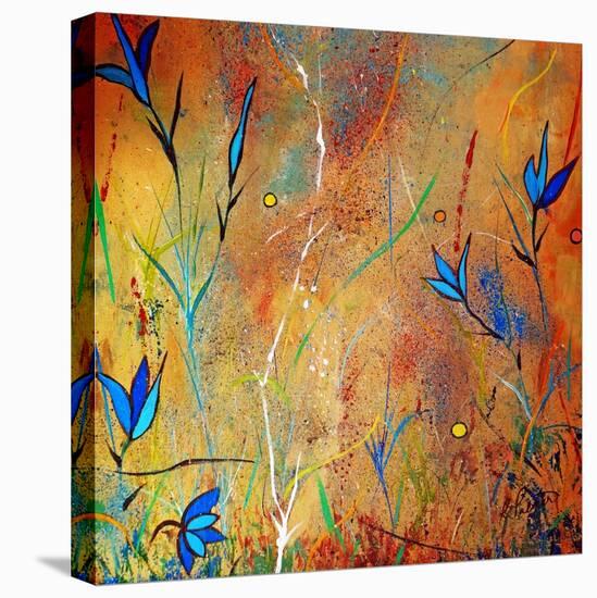 Little Blue Blooms-Ruth Palmer-Stretched Canvas