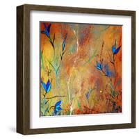 Little Blue Blooms-Ruth Palmer-Framed Art Print