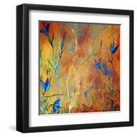 Little Blue Blooms-Ruth Palmer-Framed Art Print