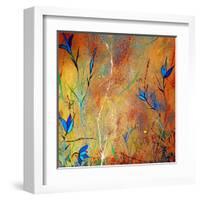 Little Blue Blooms-Ruth Palmer-Framed Art Print