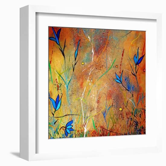 Little Blue Blooms-Ruth Palmer-Framed Art Print