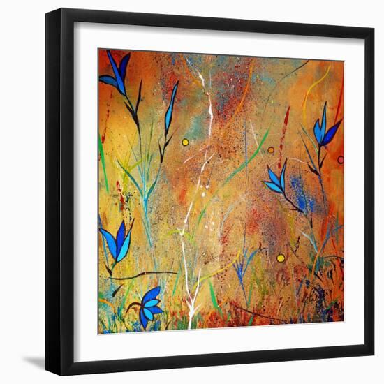 Little Blue Blooms-Ruth Palmer-Framed Art Print