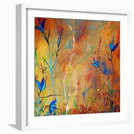 Little Blue Blooms-Ruth Palmer-Framed Art Print