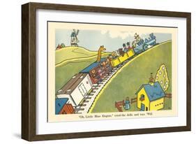 Little Blue Engine-Hauman-Framed Art Print