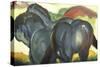 Little Blue Horses-Franz Marc-Stretched Canvas