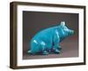 Little Blue Pig in Sitting Position-Clement Massier-Framed Giclee Print