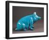 Little Blue Pig in Sitting Position-Clement Massier-Framed Giclee Print