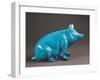 Little Blue Pig in Sitting Position-Clement Massier-Framed Giclee Print