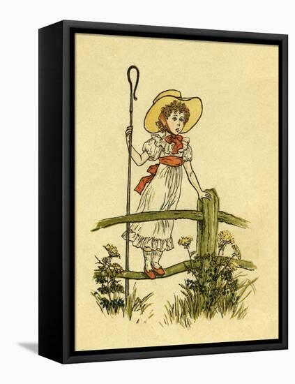 Little Bo-peep has lost-Kate Greenaway-Framed Stretched Canvas
