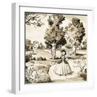 Little Bo Peep Puzzle Page-null-Framed Giclee Print